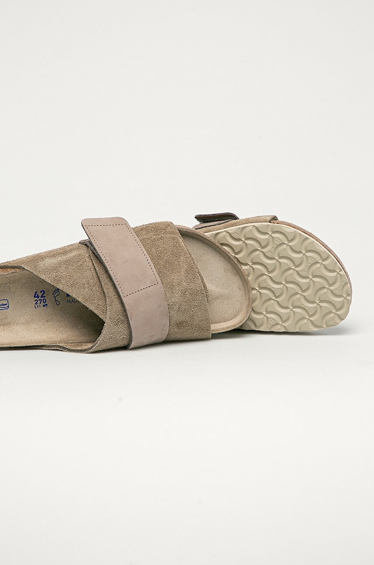 Boty Birkenstock - Kožené pantofle Kyoto 1019205 šedá