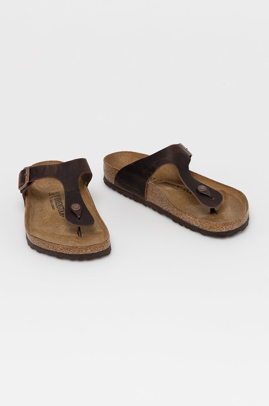 Kožené žabky Birkenstock Gizeh 743831.M hnědá SS21
