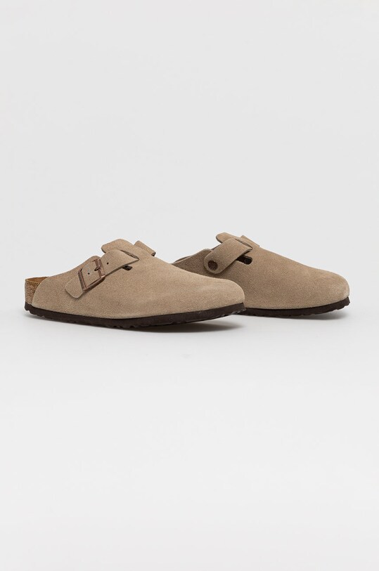 Semišové pantofle Birkenstock Boston 560771 béžová AA00