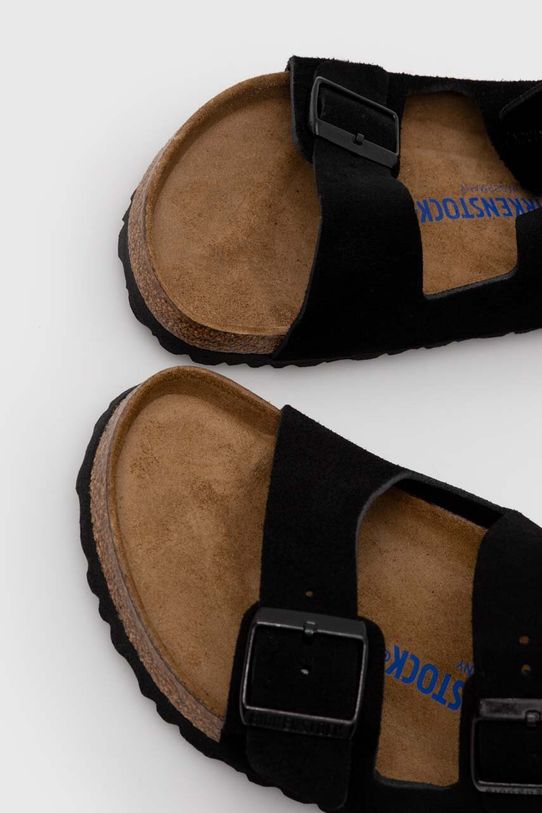 Birkenstock papuci din piele Arizona negru 951321
