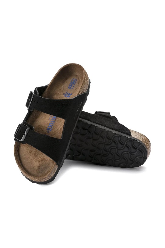 Замшевые шлепанцы Birkenstock Arizona чёрный 951321