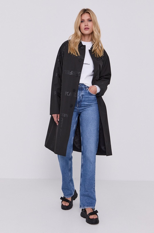 Karl Lagerfeld Płaszcz 211U1500.211W1520 nieocieplane czarny 211U1500.211W1520