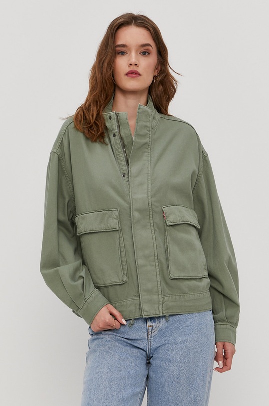 Levi's geacă din denim necaptusit verde 34240.0004
