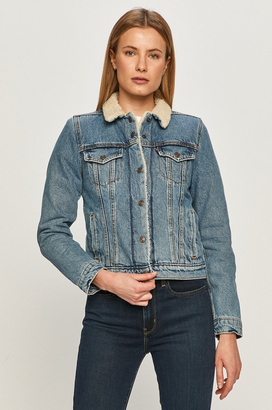 Levi's geacă din denim cu captuseala albastru 36136.0000