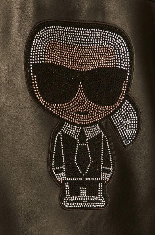 Karl Lagerfeld - Kožená bunda 210W1902 čierna