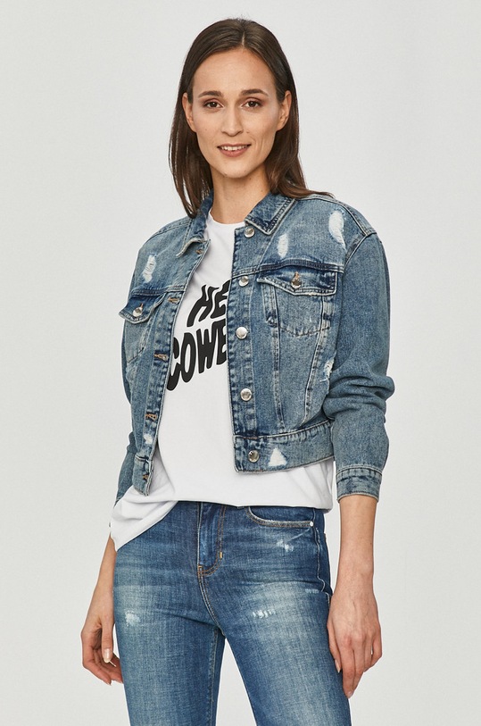 Only geacă din denim necaptusit albastru 15220545