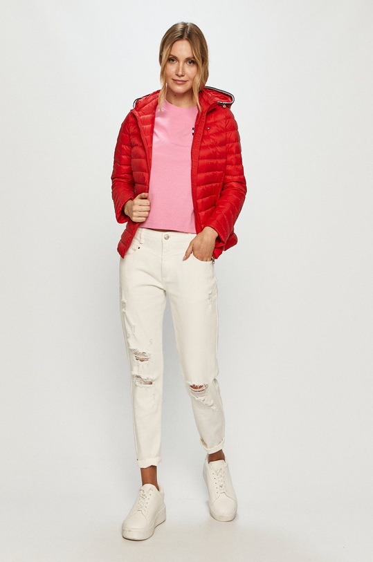 Péřová bunda Tommy Hilfiger WW0WW30842.4891 červená AW21
