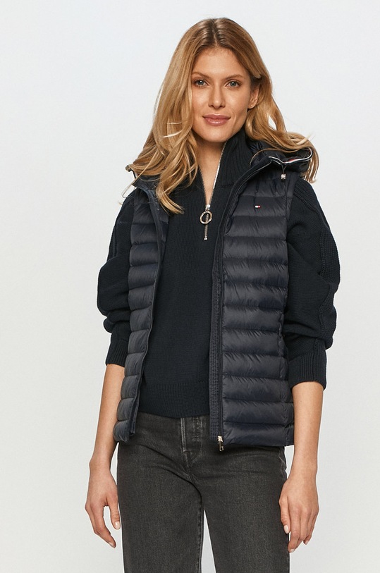 Tommy Hilfiger - Páperová vesta prechodné tmavomodrá WW0WW30841.4891