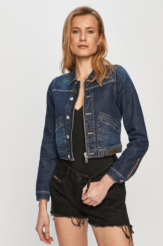 Diesel - Rifľová bunda bez kapucne tmavomodrá 00SR08.0ABBM