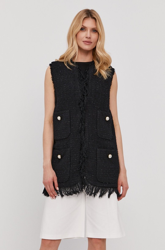 Pinko - Bezrękawnik bez kaptura czarny 1G15N8.8440