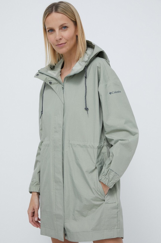 Columbia giacca impermeabile Splash Side non isolato verde 1931651