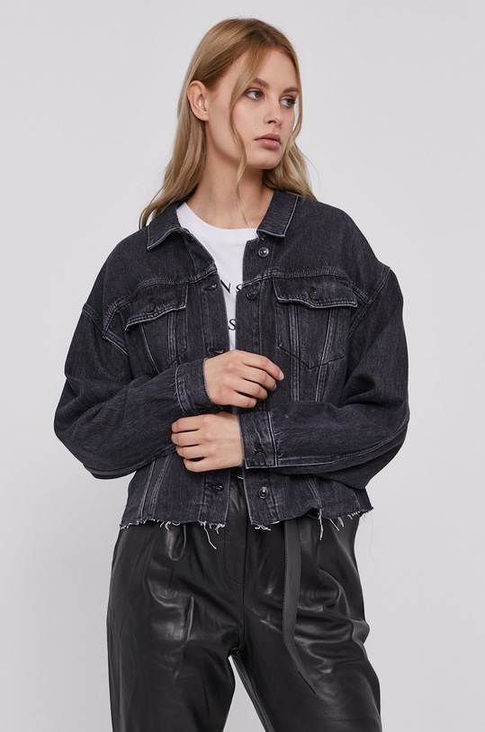 Джинсовая куртка AllSaints джинс чёрный WO070U