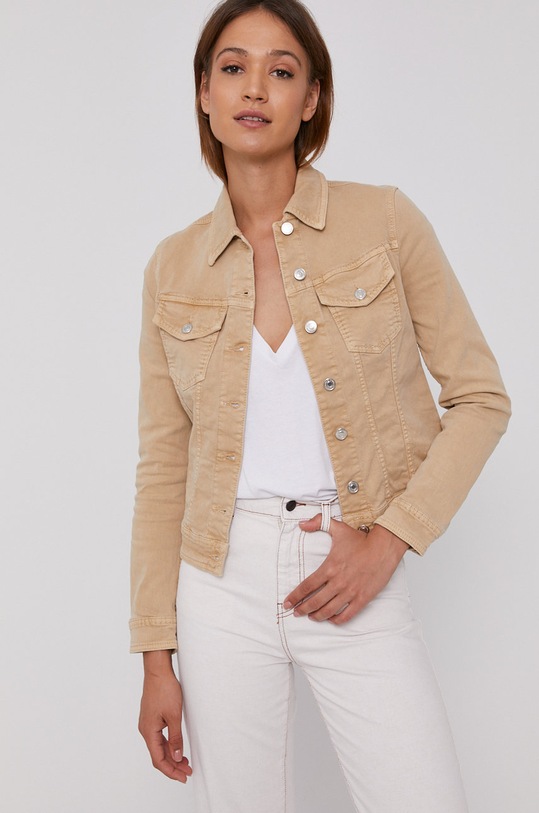 United Colors of Benetton Kurtka jeansowa bez kaptura beżowy 2WP1535T3.903