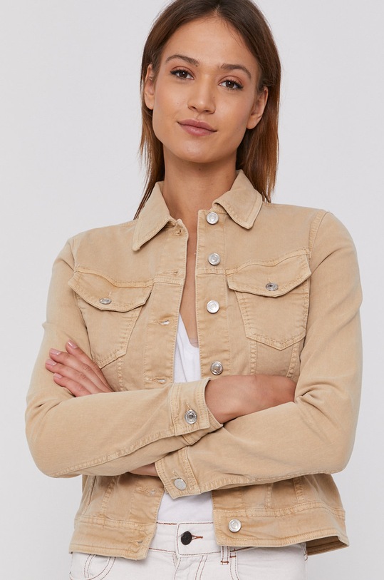 United Colors of Benetton Kurtka jeansowa beżowy 2WP1535T3.903