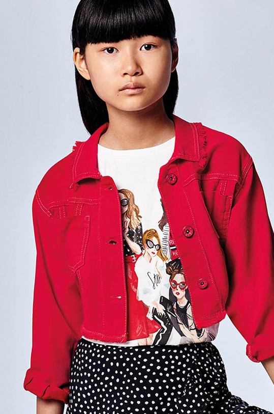 Mayoral - Kurtka dziecięca nieocieplane czerwony 6469.8E.JUNIOR