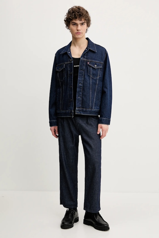 Levi's - Rifľová bunda 72334.0557 tmavomodrá SS21