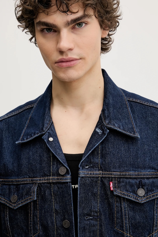 Levi's - Rifľová bunda tmavomodrá 72334.0557