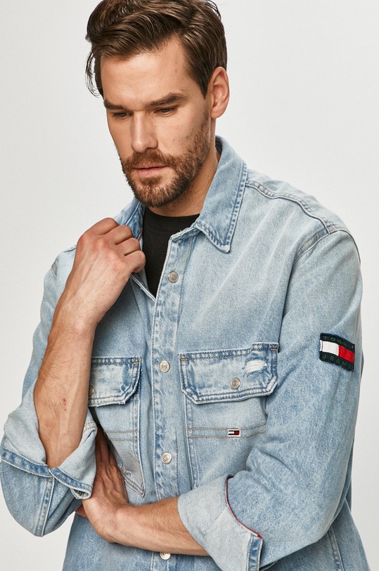 Tommy Jeans - Rifľová bunda modrá DM0DM10299.4891