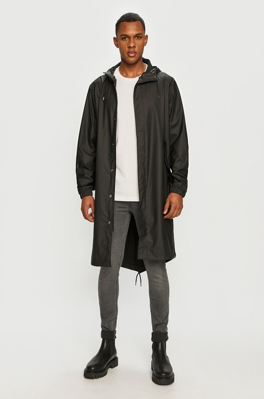 Odzież Rains - Kurtka przeciwdeszczowa 1814 Fishtail Parka 1814.01 czarny