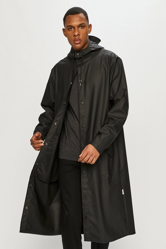 Rains - Nepremokavá bunda Longer Jacket 1836.01 čierna SS21