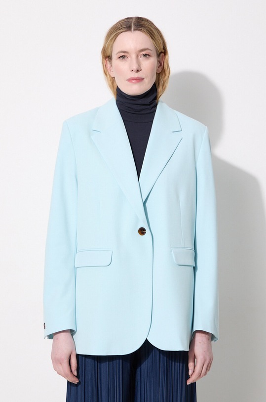 Samsoe Samsoe blazer plain turquoise F21100157