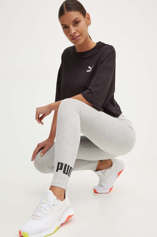 Puma legginsy treningowe z elastanem szary 586832