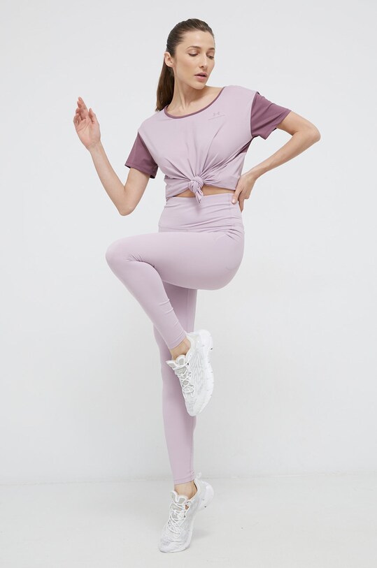 Tréningové legíny Under Armour Meridian s elastanom fialová 1355916