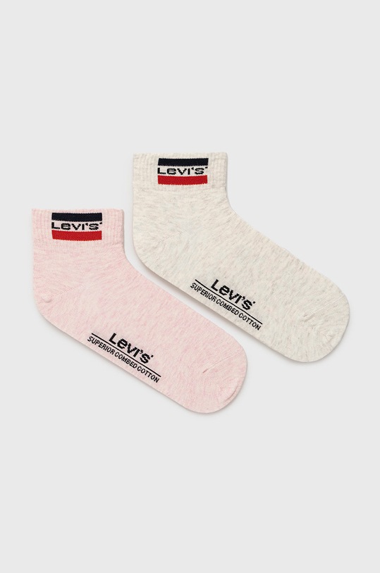 Ponožky Levi's (2-pack) krátke ponožky ružová 37157.0544