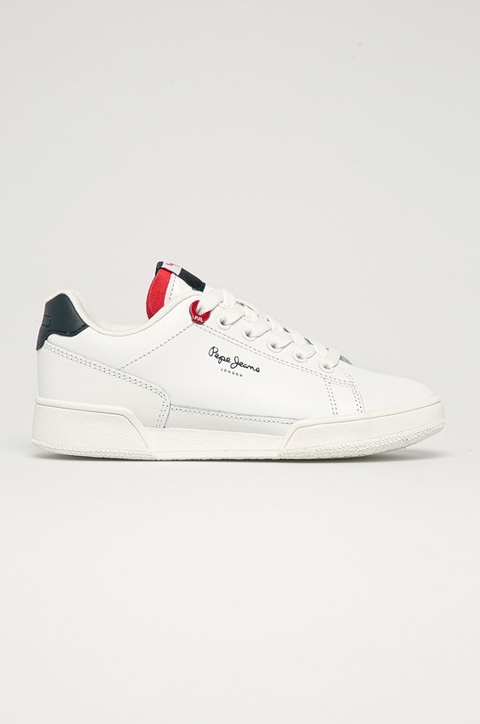 Pepe Jeans - Dětské kožené boty Lambert Britt bílá PBS30478