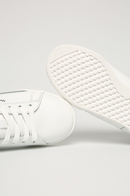 Pepe Jeans - Dětské kožené boty Lambert Britt PBS30478 bílá