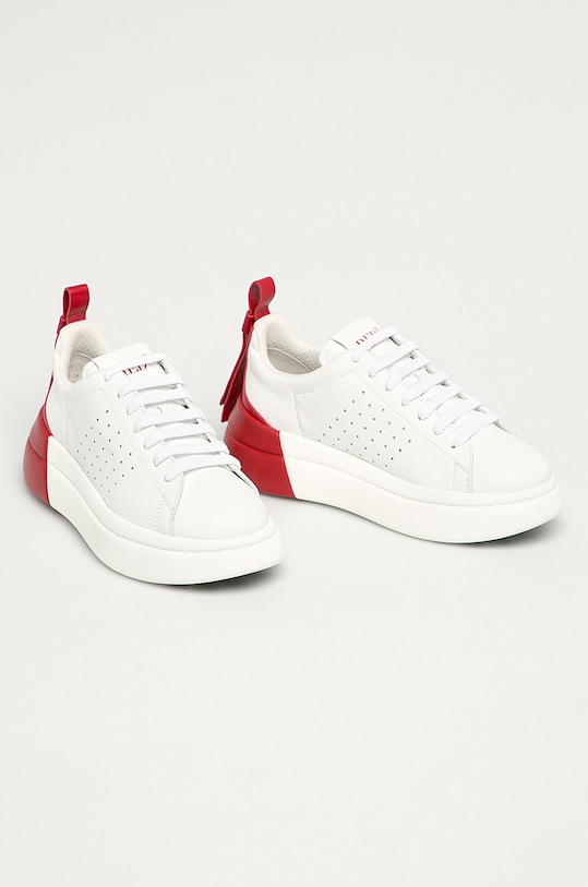 Red Valentino - Kožená obuv VQ2S0E11GHN červená SS21