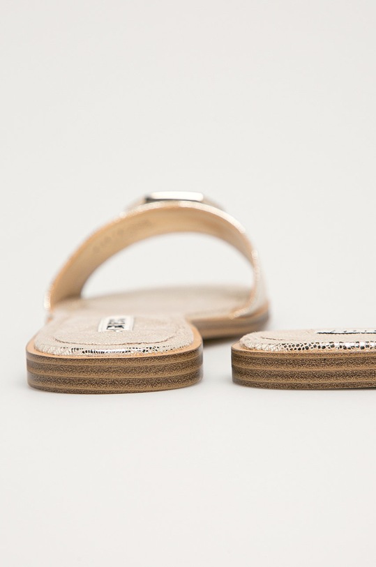 Obuv Guess - Kožené šľapky FL6BTL.LEA19 zlatá