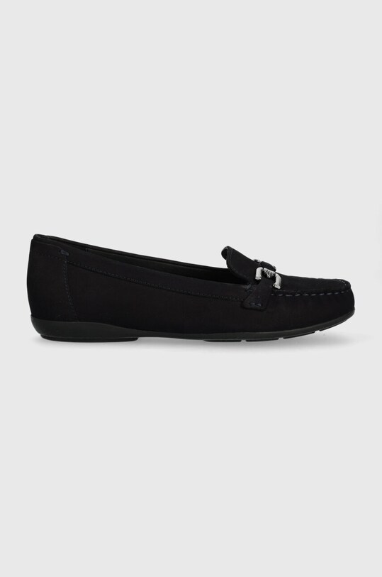 Geox - Велурени мокасини ANNYTAH D MOC A равен тъмносин D84BMA.00032.ANNYTAH
