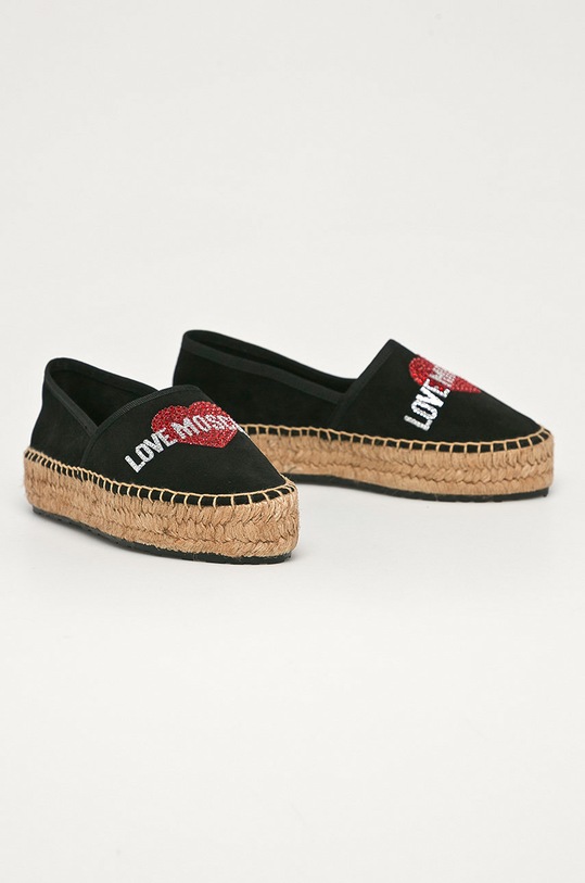 Love Moschino - Semišové espadrilky JA10023G1CIF0000 černá SS21