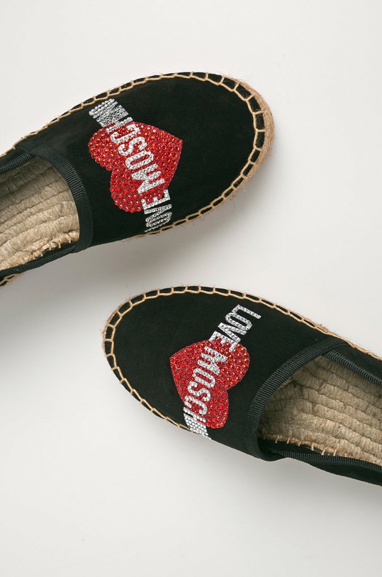 Love Moschino - Semišové espadrilky černá JA10023G1CIF0000