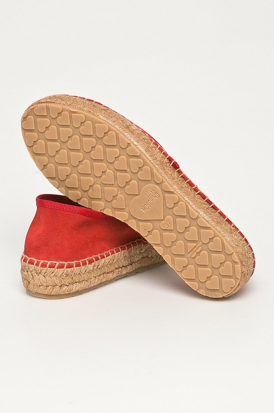 Obuv Love Moschino - Semišové espadrilky JA10023G1CIF0500 červená