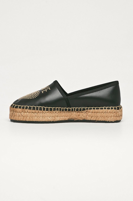 Obuwie Love Moschino - Espadryle skórzane JA10043G1CIA0000 czarny