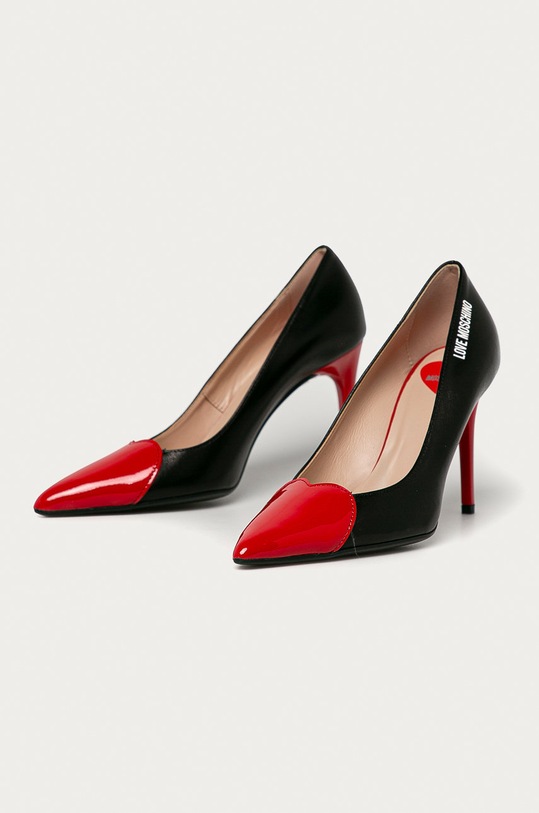 Love Moschino - Kožené lodičky JA10089G1CIAR00A černá SS21
