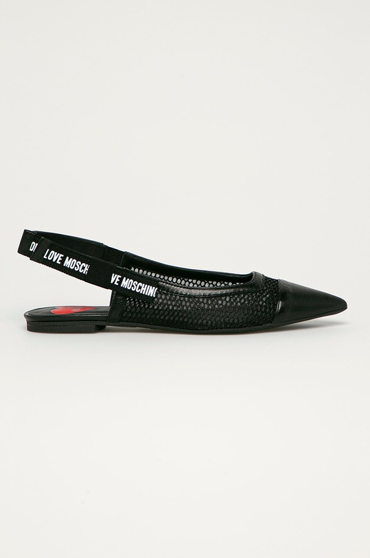 Love Moschino - Baleriny tekstylny czarny JA11011G1CITV000