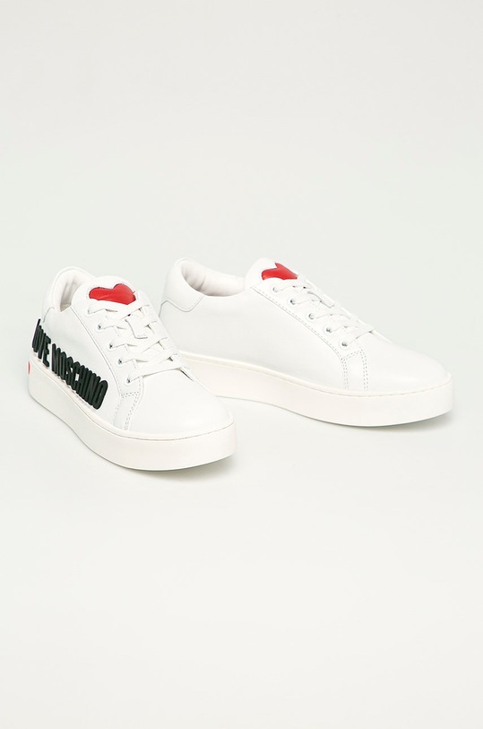 Love Moschino - Ghete de piele JA15113G1CIA0100 alb SS21