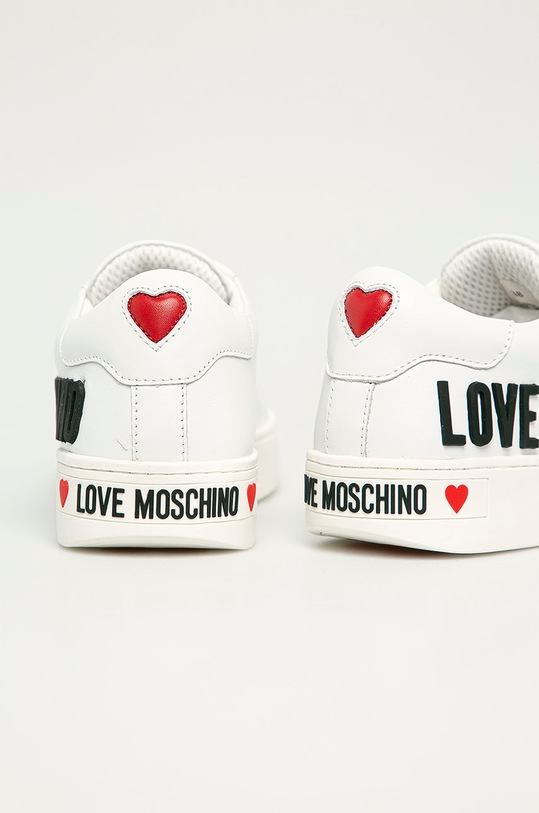 Încălțăminte Love Moschino - Ghete de piele JA15113G1CIA0100 alb
