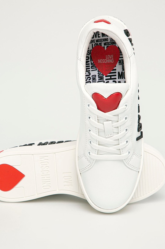 Love Moschino - Ghete de piele alb JA15113G1CIA0100