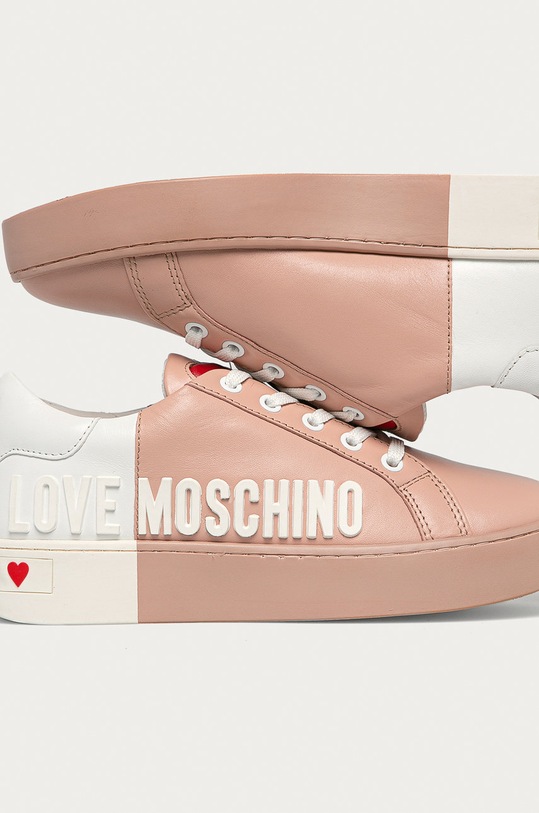Love Moschino - Kožená obuv JA15123G1CIA160A ružová
