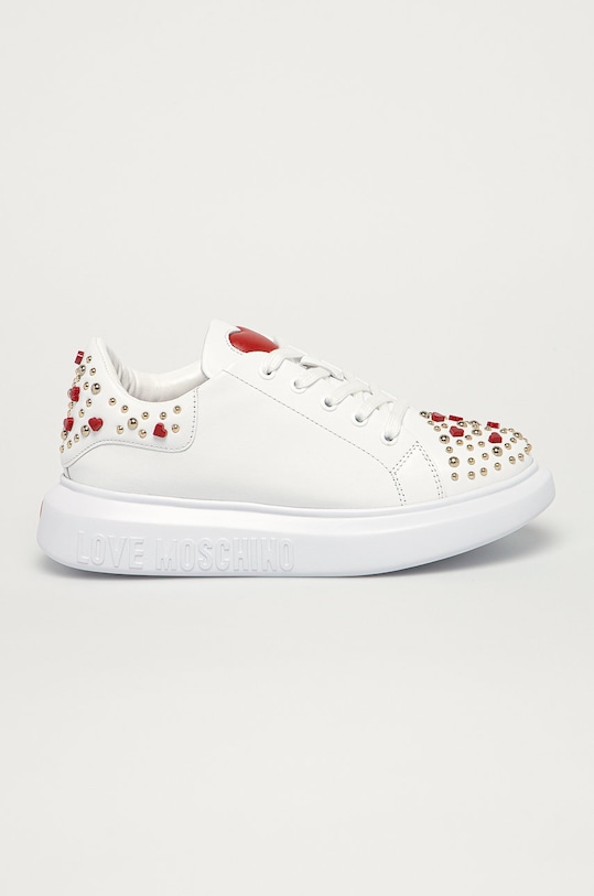 Love Moschino - Pantofi sintetic alb JA15224G1CIA0100