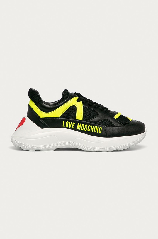 Love Moschino - Topánky usňová koža čierna JA15306G1CIV200A