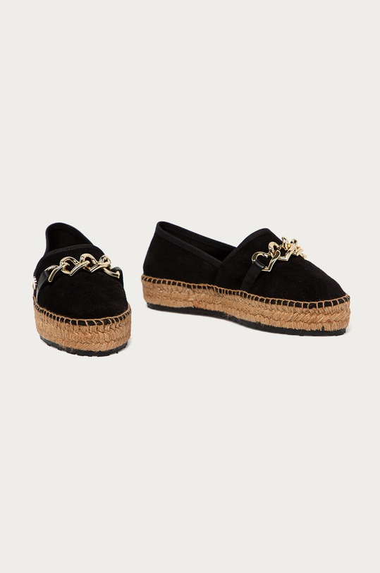 Love Moschino - Espadryle zamszowe JA10383G0CJG0000 czarny SS21