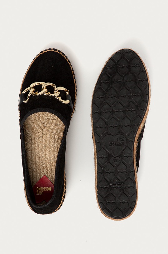 Love Moschino - Espadryle zamszowe czarny JA10383G0CJG0000