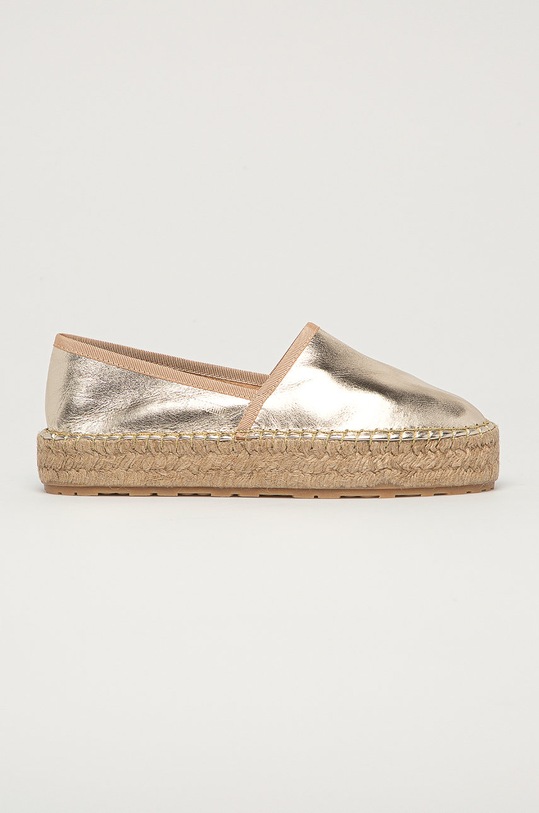Love Moschino - Espadrile de piele piele argintiu JA10443G0CJB0900