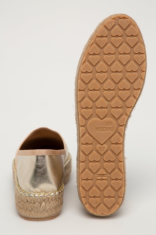 Încălțăminte Love Moschino - Espadrile de piele JA10443G0CJB0900 argintiu