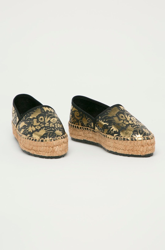 Love Moschino - Kožené espadrilky JA10483G0CJF000A černá SS21